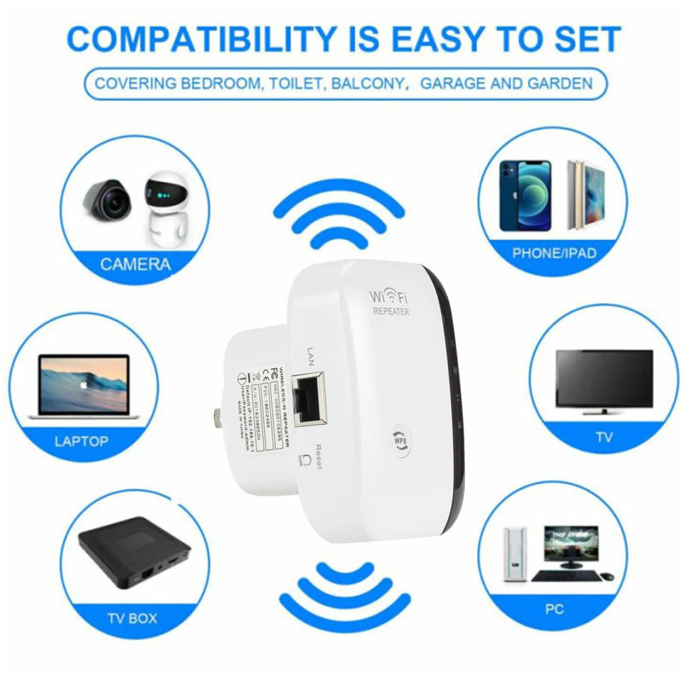 "Boost Your Wi-Fi Signal with Our 300Mbps Wi-Fi Repeater - Amplify and Extend Your Wireless Network Range with Ease!"