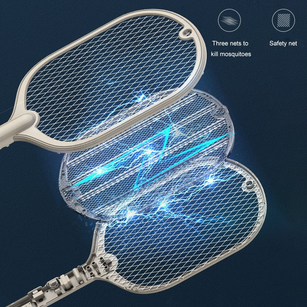 "Ultimate USB Rechargeable Electric Mosquito Racket - the Ultimate Outdoor Mosquito Killer with UV Lamp and Bug Zapper Trap for a Mosquito-Free Home!"