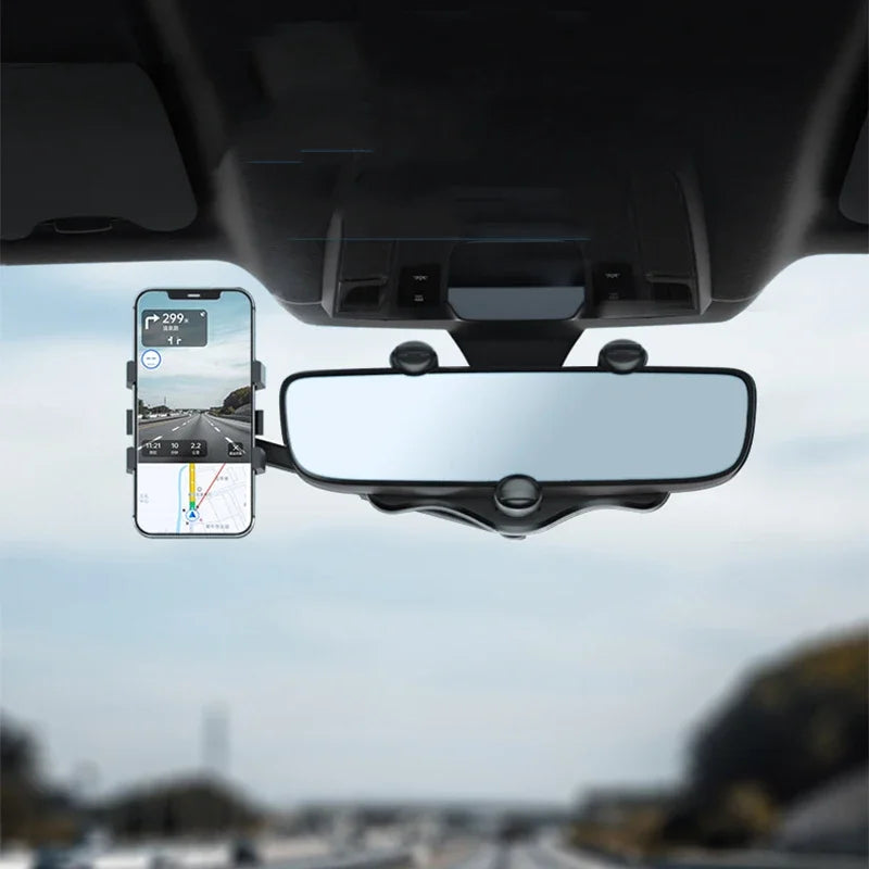 "Revolutionary Rotatable Car Phone Holder with Rearview Mirror Driving Recorder - the Ultimate DVR/GPS Mobile Phone Support for Safe and Convenient Driving"