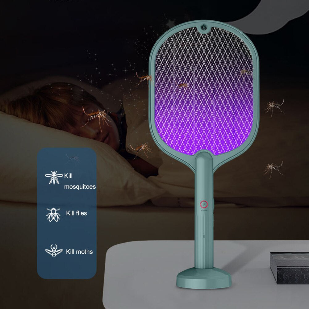 "Ultimate USB Rechargeable Electric Mosquito Racket - the Ultimate Outdoor Mosquito Killer with UV Lamp and Bug Zapper Trap for a Mosquito-Free Home!"