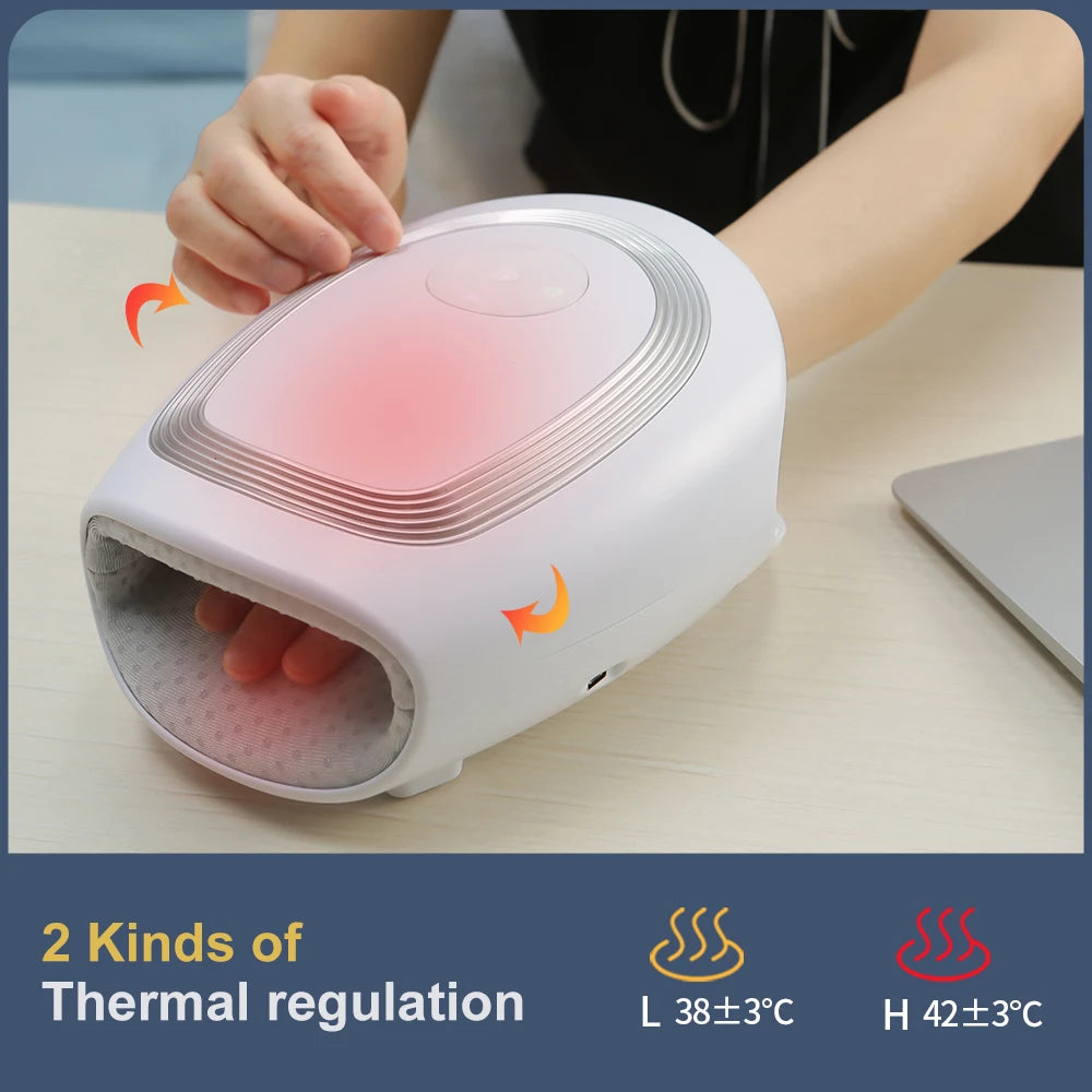 "Ultimate Hand Bliss: Wireless Electric Massager with Heat, Air Compression, and Acupoint Therapy - Say Goodbye to Arthritis Pain and Reveal Beautiful Hands!"